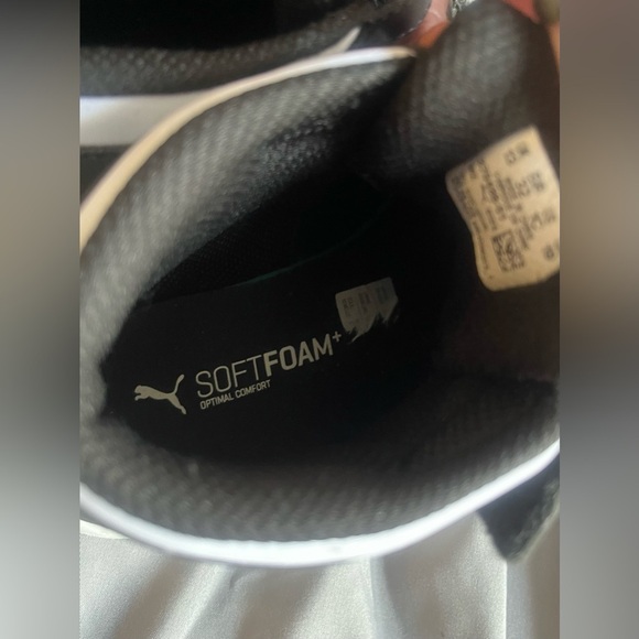 Kid Boys Oreo Puma High Top Sneakers & Black Starter Hook and Loop Shoes 1C - Picture 5 of 7